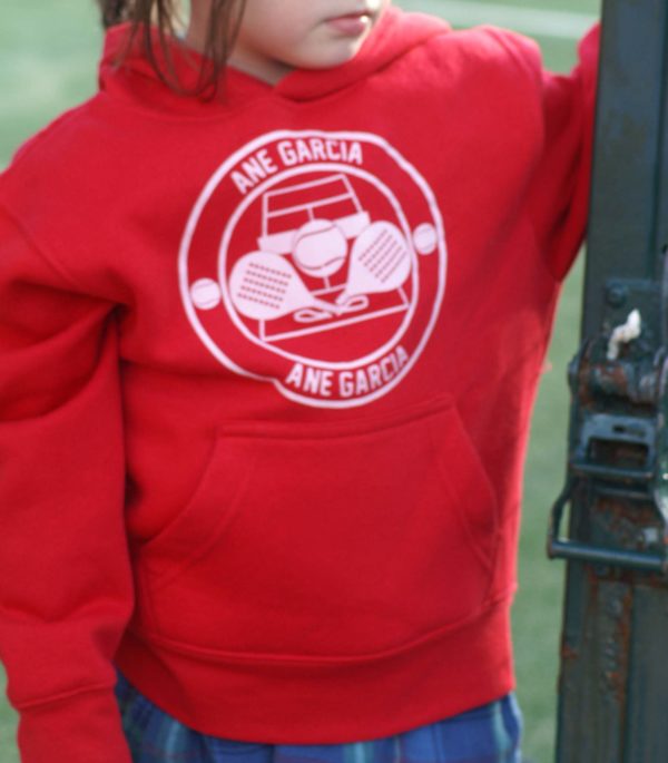 Sudadera roja personalizada